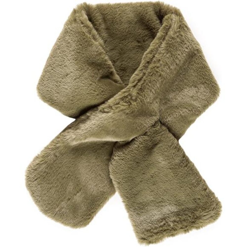 Women Faux Fur Collar Scarf Scarves Neck Shrug, Army Green